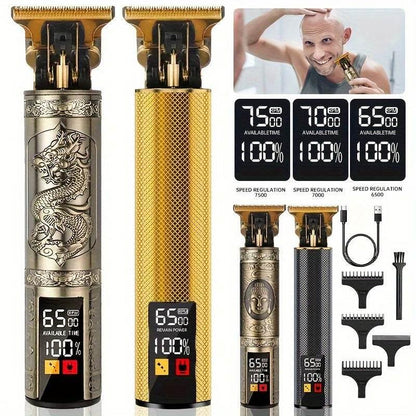 Professional Vintage Hair Clippers and Trimmers Kit, Rechargeable Cordless Haircut & Grooming Set for Men, Beard Trimmer with - Empire P.E