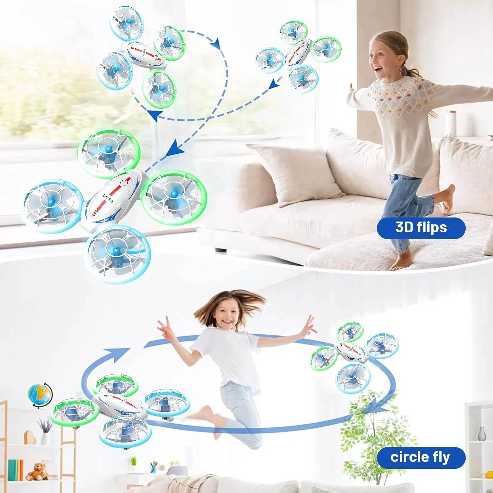 Mini RC Drone Helicopter with Auto Hover 360° Flights Headless Mode Altitude Hold RC Drone Quadcopter Toys for boys Gift - Empire P.E