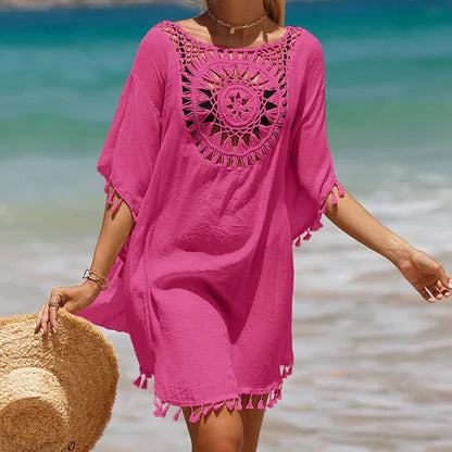 Holiday Knitting Crochet Beach Cover Ups Dress