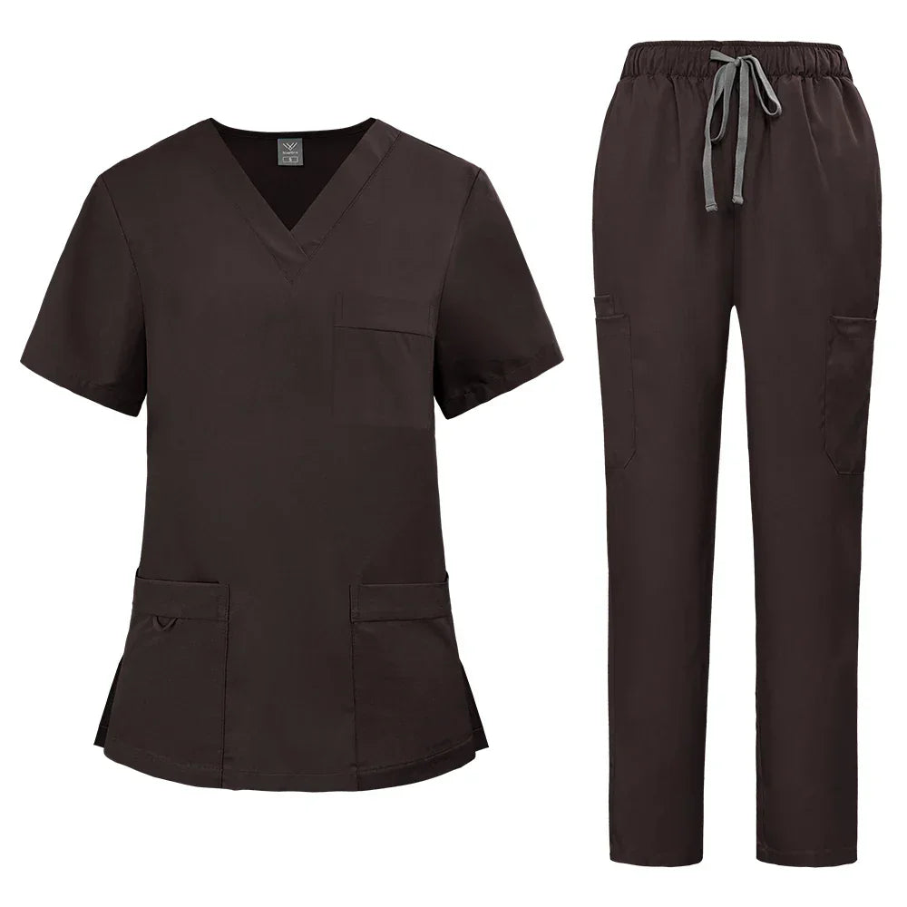 Uniform Unisex Elastic Scrubs Top Pants 2-piece Set - Empire P.E
