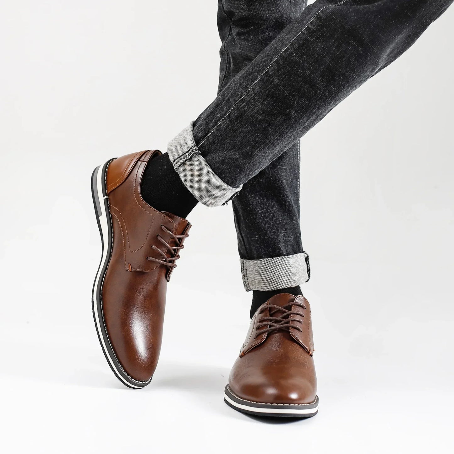 Leather loafer men fashion 2024 brand casual shoes - Empire P.E