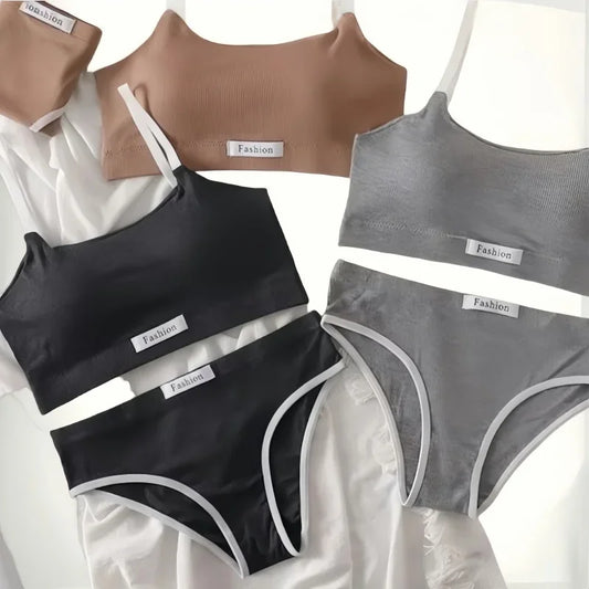 Women Seamless Bras Set Low Waist Panties Set - Empire P.E