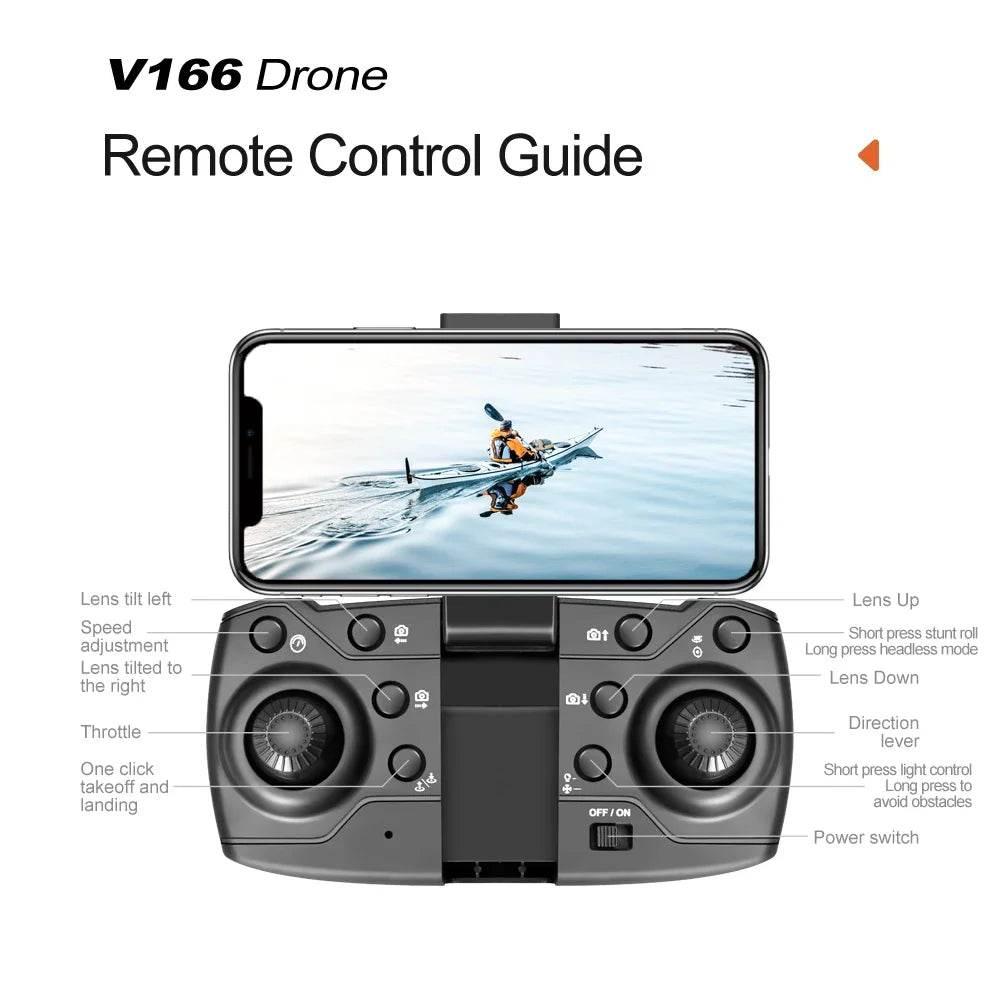 V166 Drone dji fpv 8k professional rc helicopter Mini ufo aircraft jjrc plane elicoptero en oferta low price drones Aircraft - Empire P.E
