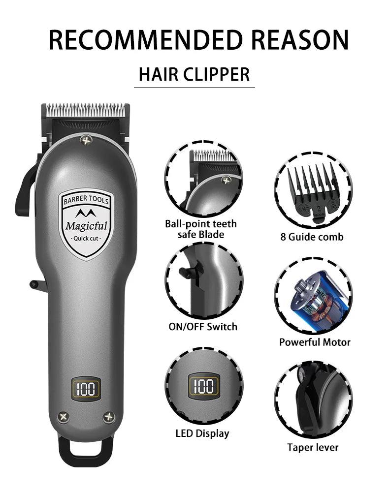 Magicful Hair Clipper Hair Trimmer For Men Rechargeable Li-ion Battery - Empire P.E