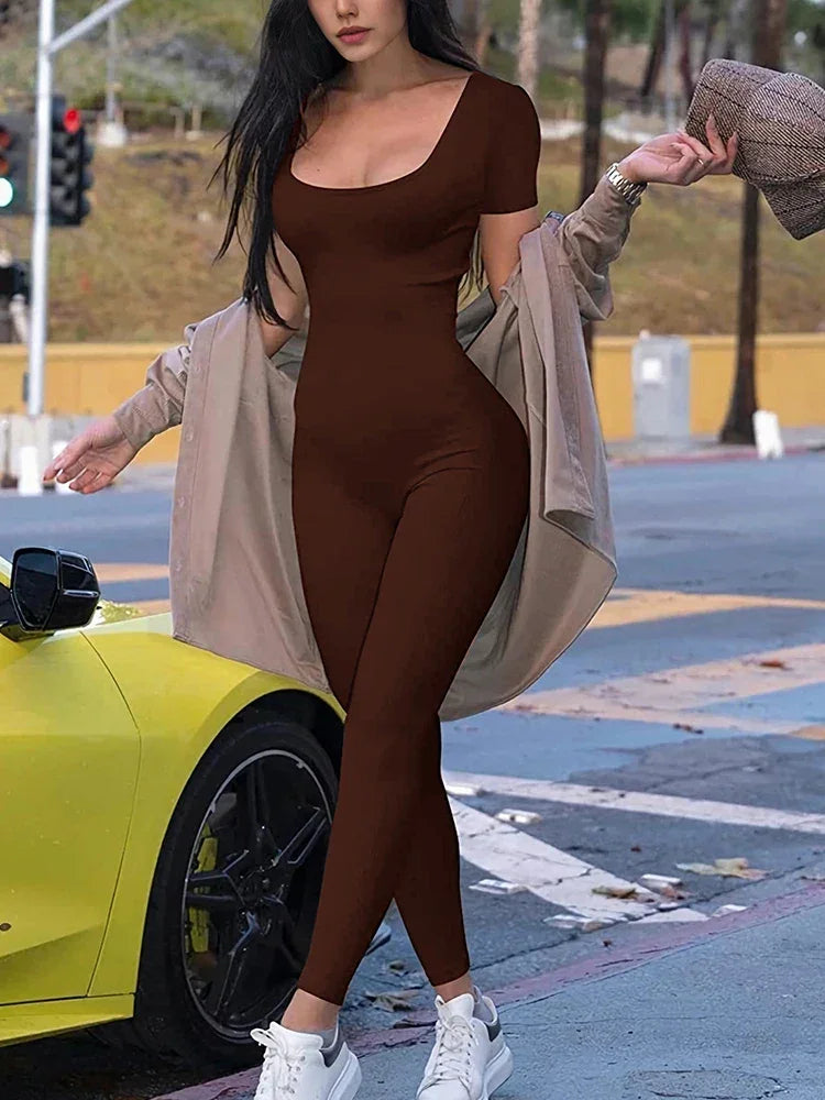 Women's Rompers Solid Skinny Bodycon Jumpsuits - Empire P.E