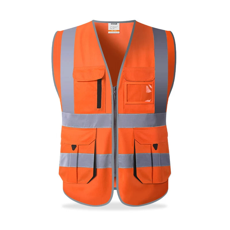 Reflective Safety Vest Multi Pockets Workwear