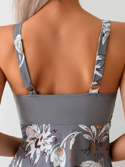 2025 New Patchwork Printed Tankini Set