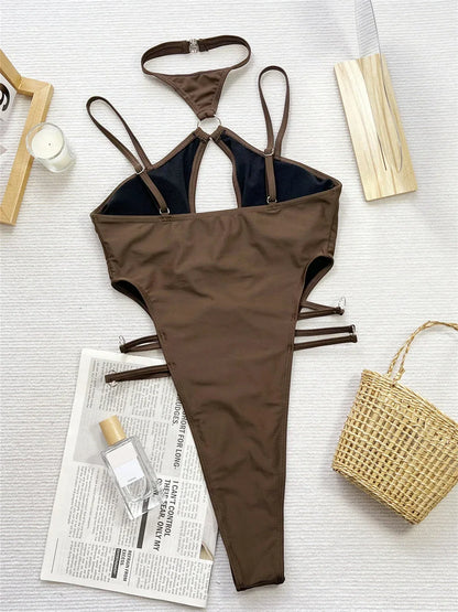 Sexy Halter Bandage Bikini Swimsuit