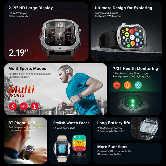 2025 New for Xiaomi Military Smart Watch Men Waterproof - Empire P.E