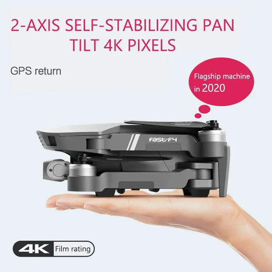 F4 Drone GPS 4K HD Mechanical Gimbal Camera System Supports TF Card Drones RC Quadcopter Stabilier Distance 2km Flight 25 Min - Empire P.E