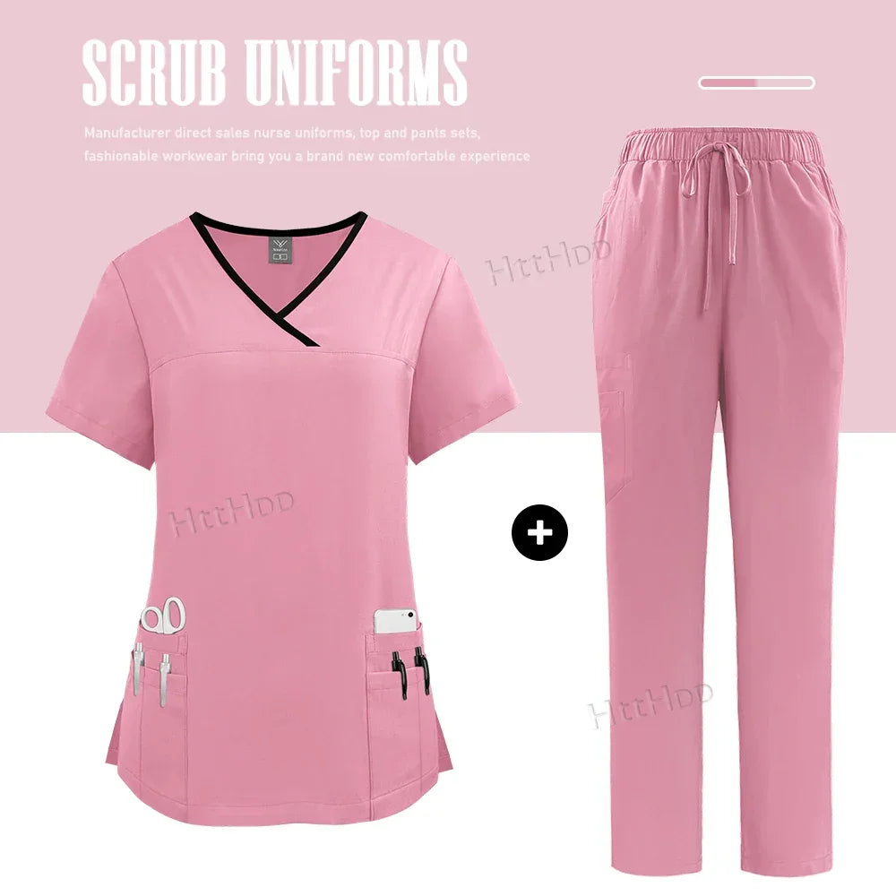 Nurse Uniform Healthcare Scrubs Set