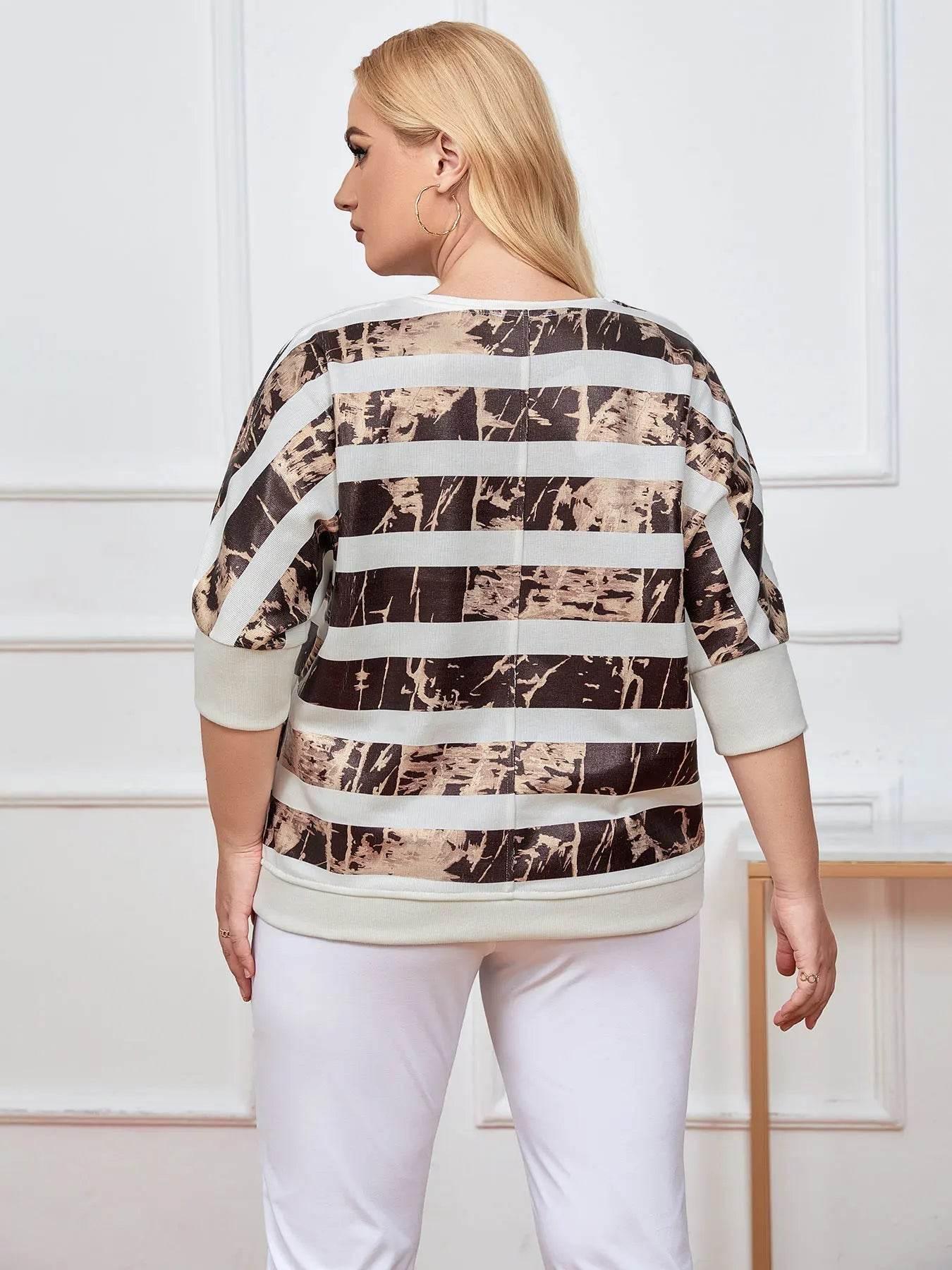 Women's Plus Size Sweater Spring Fashion Elegant Sweater Suitable for Round Women's Cotton Casual Fashion Top - Empire P.E