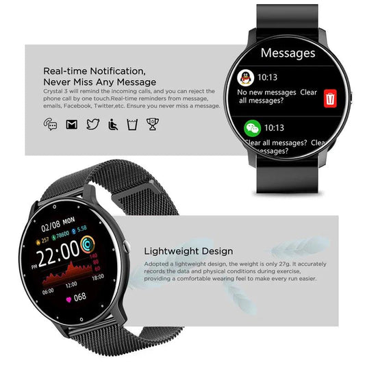 LIGE Smart Watch Men or Women Full Touch Screen Sport Fitness Watch - Empire P.E