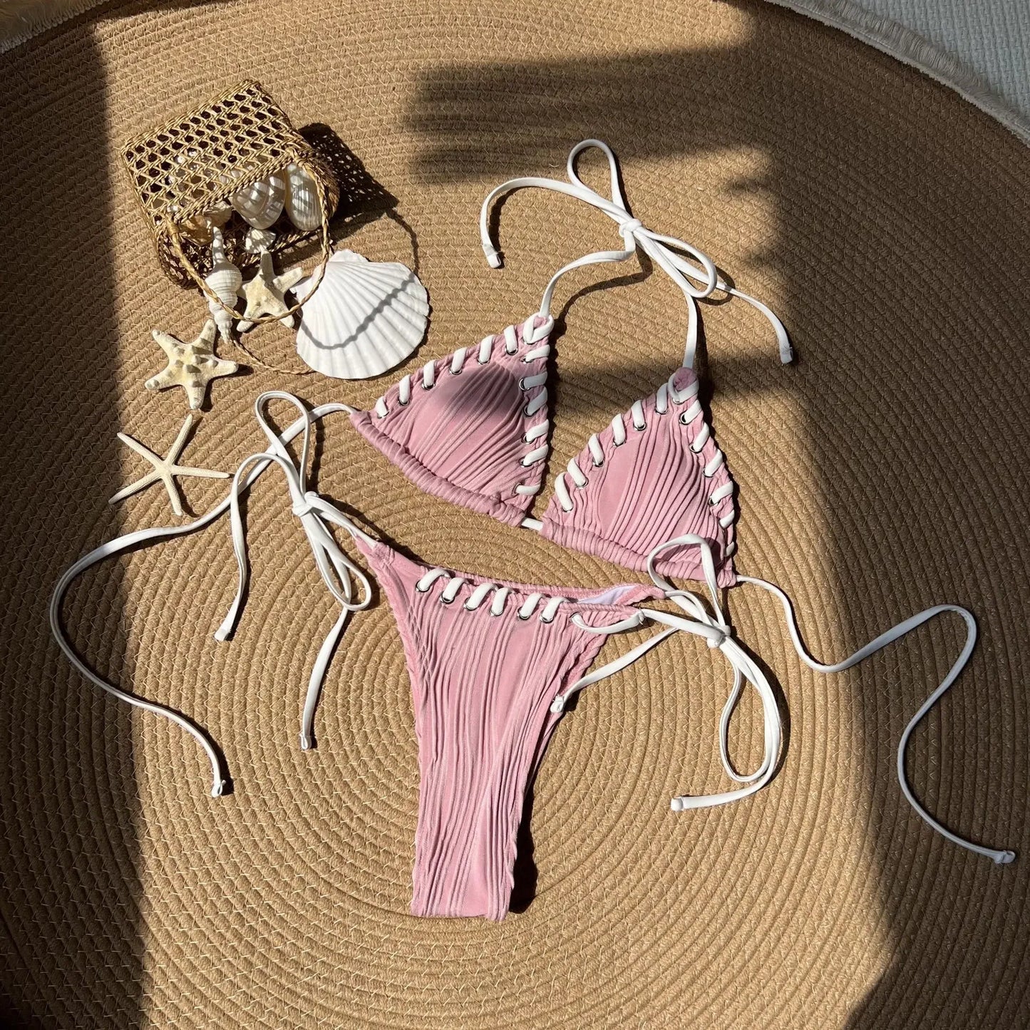 Vacation Low Waist Two Piece Sexy Bikini Set - Empire P.E