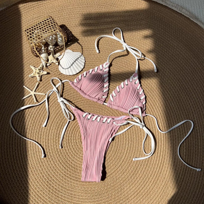 Vacation Low Waist Two Piece Sexy Bikini Set - Empire P.E