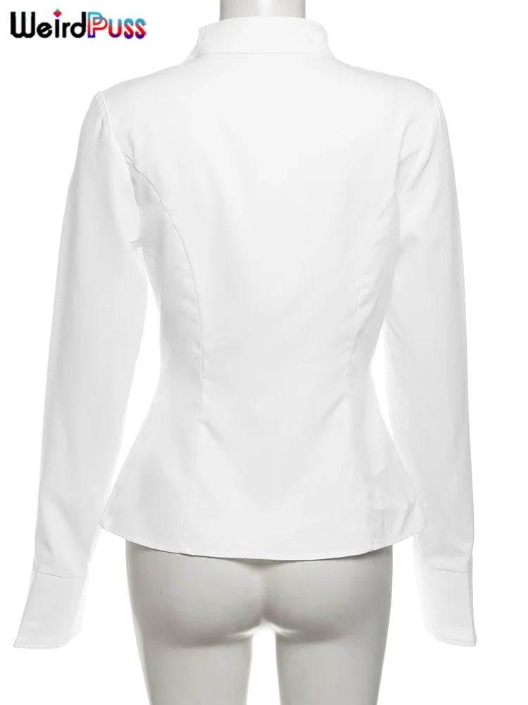 2Piece Set Autumn Long Sleeve Crop Tops+Puffy Skirt - Empire P.E