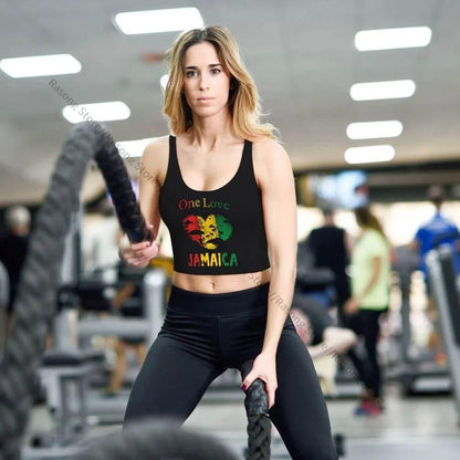 Sports Bra Women Running Yoga Clothes Vest Jamaica Kingdom Flag Gathering Fitness Vest - Empire P.E