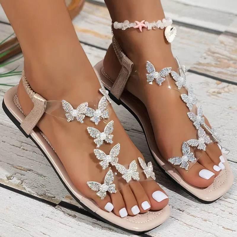 Women's Sandals Bohemia Style Sandals Summer 2025 New Flat Sandalias Mujer Beach PVC Sandals Summer Shoes Woman Elegant Footwear - Empire P.E