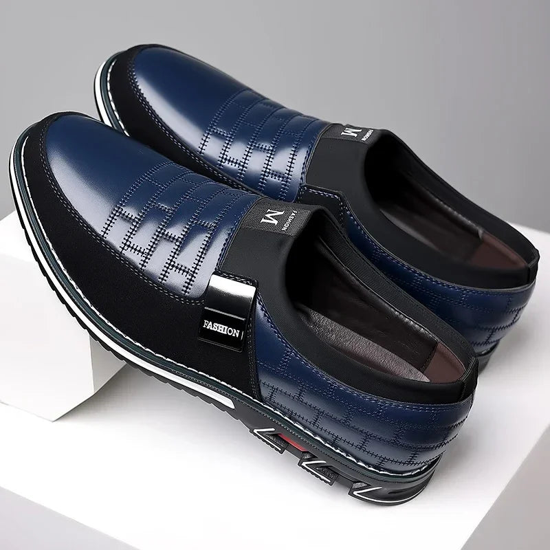 Men Business Casual Shoes Slip-on PU Leather Shoes - Empire P.E