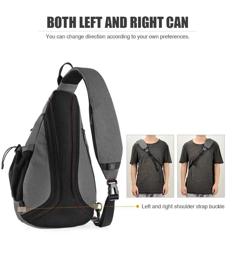 Mixi Men One Shoulder Backpack Women Sling Bag Crossbody USB Boys Cycling Sports Travel Versatile Fashion Bag Student School - Empire P.E