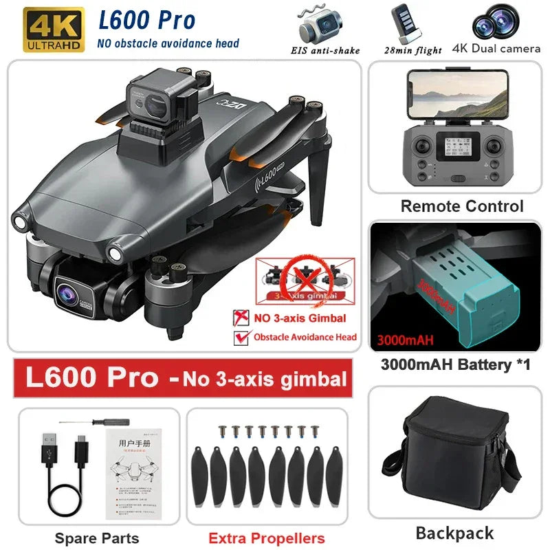 2025 New PRO MAX GPS Drone 4K Professional HD Dual Camera - Empire P.E