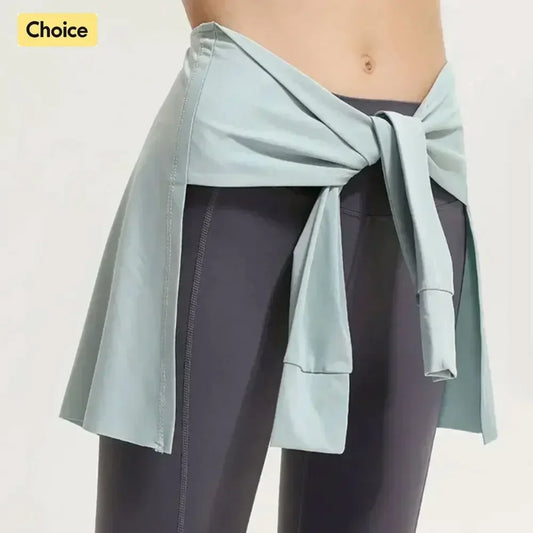 Gym Skirt Wrap Covering Buttocks Workout Fitness Wear Dance Ballet Skirts for Women Sport Yoga Dress Short Thigh Cover Skirt - Empire P.E