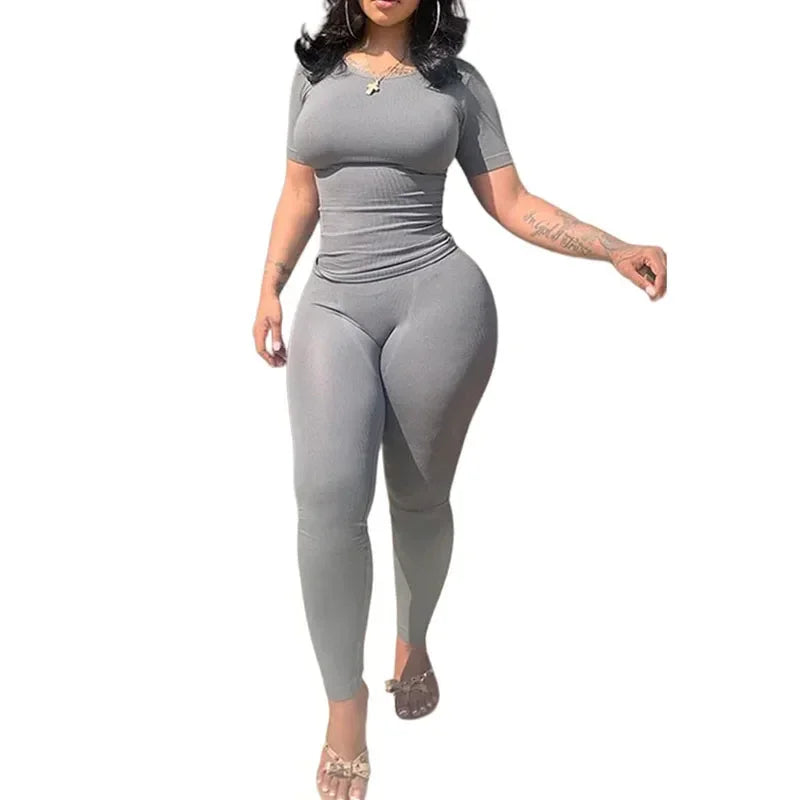 Lounge Wear Ribbed Casual 2 Piece - Empire P.E