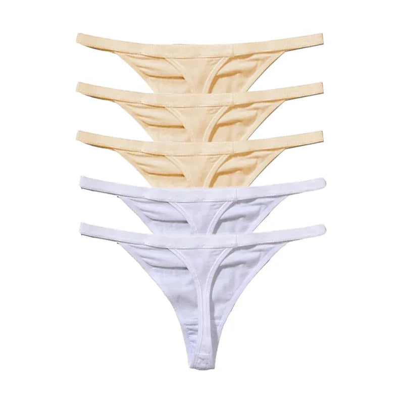 5PCS/Set Women Cotton G-string Panties Thongs Underwear - Empire P.E