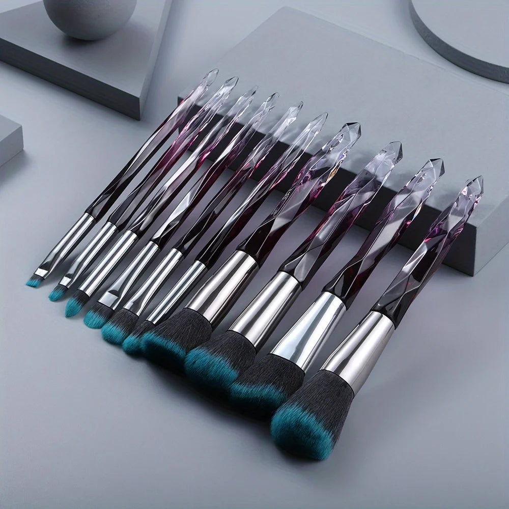 5-10 purple makeup brush quality synthetic foundation