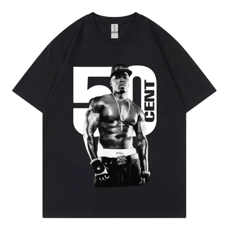 Rapper 50 Cent Graphic T Shirts Fashion Hip Hop Vintage - Empire P.E