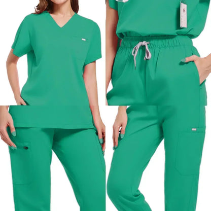 Multicolour Jogger Suit Nurse Scrubs Set