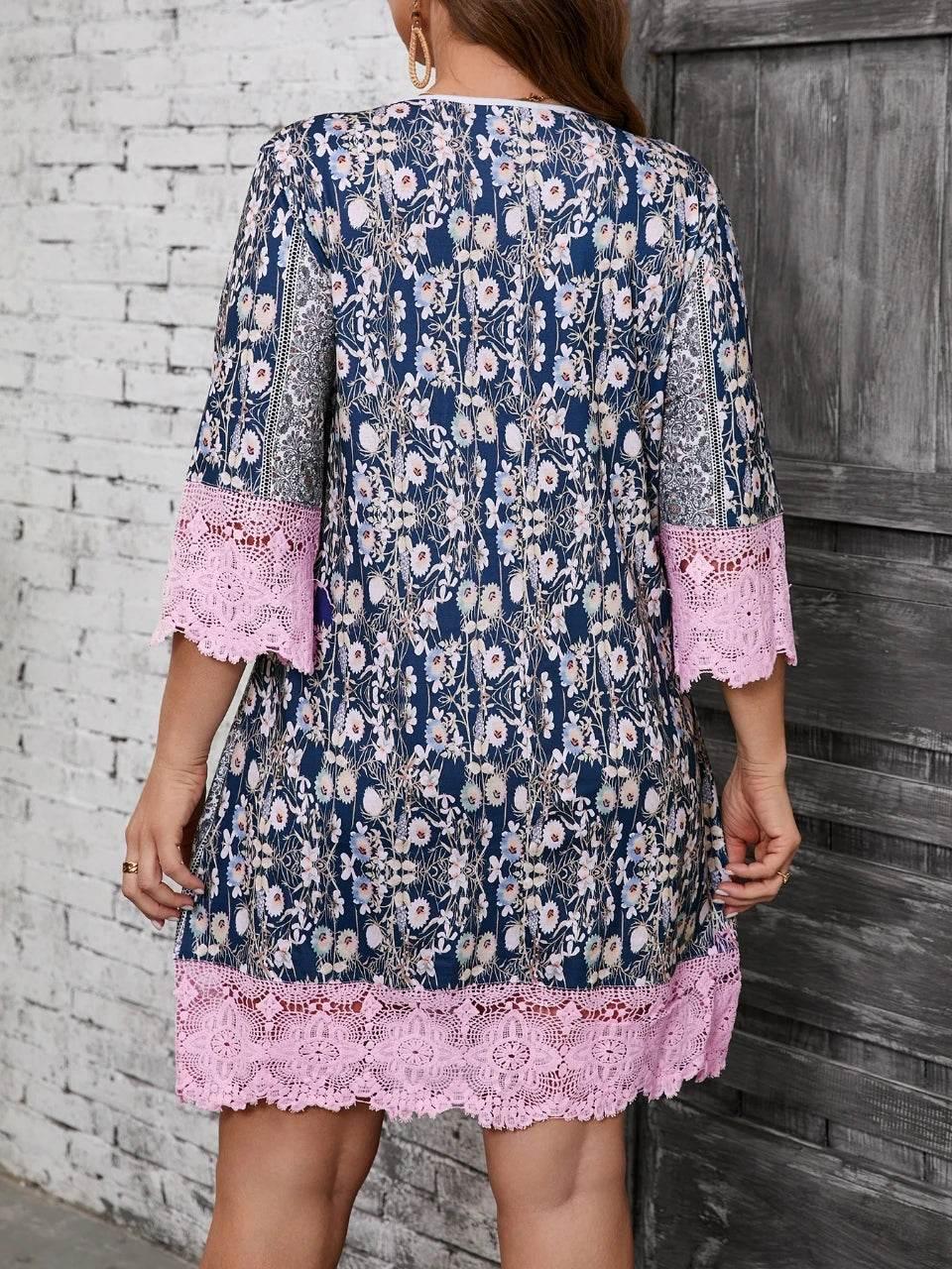 Plus Size Fashion Elegant Women Dress Loose Casual Dress Women Printed Dress New Temperament - Empire P.E