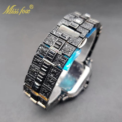 Diamond Men's Quartz Watch With Auto Date Waterproof Wristwatches - Empire P.E