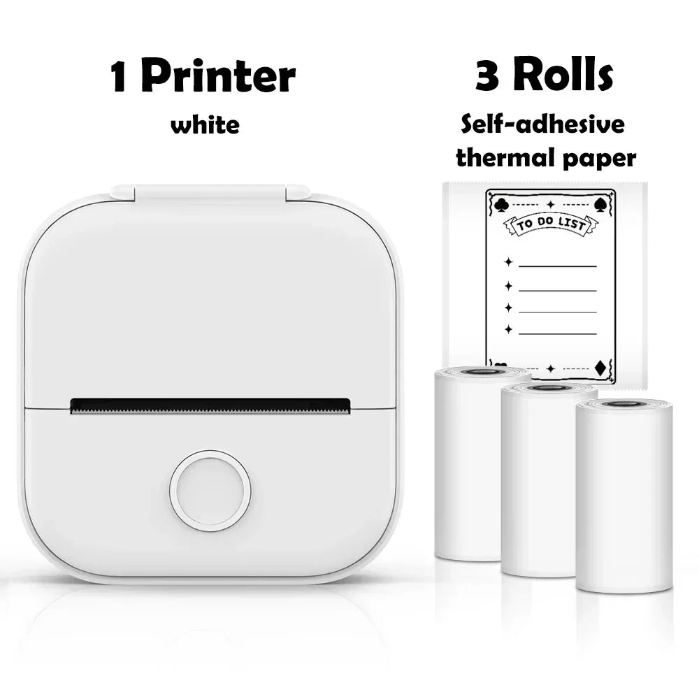 Portable Mini Wireless Thermal Pocket Printer Self-adhesive Stickers - Empire P.E