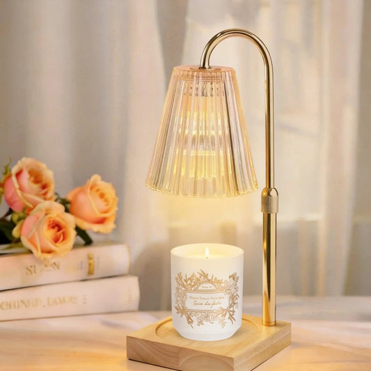 Candle Warmer Lamp With Wooden Tray Candle Holder