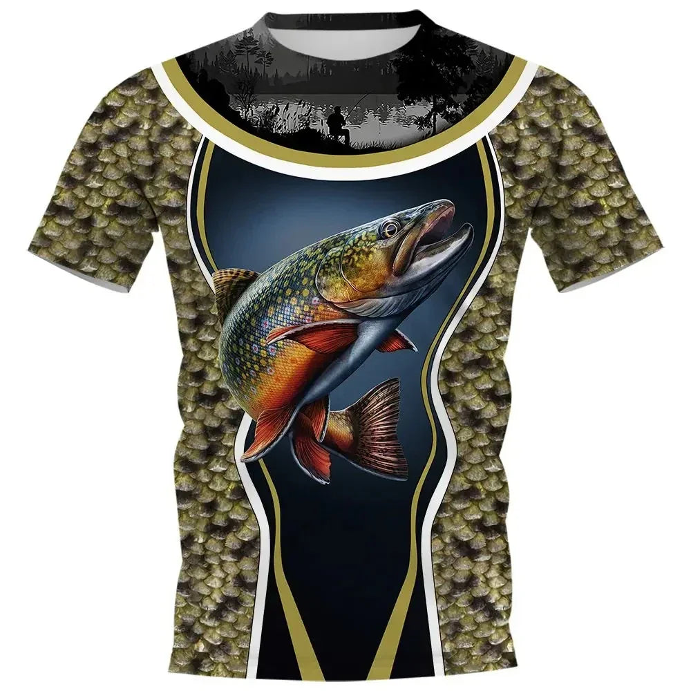New Fishing Shirt Men's Summer Clothing Fish Graphic - Empire P.E