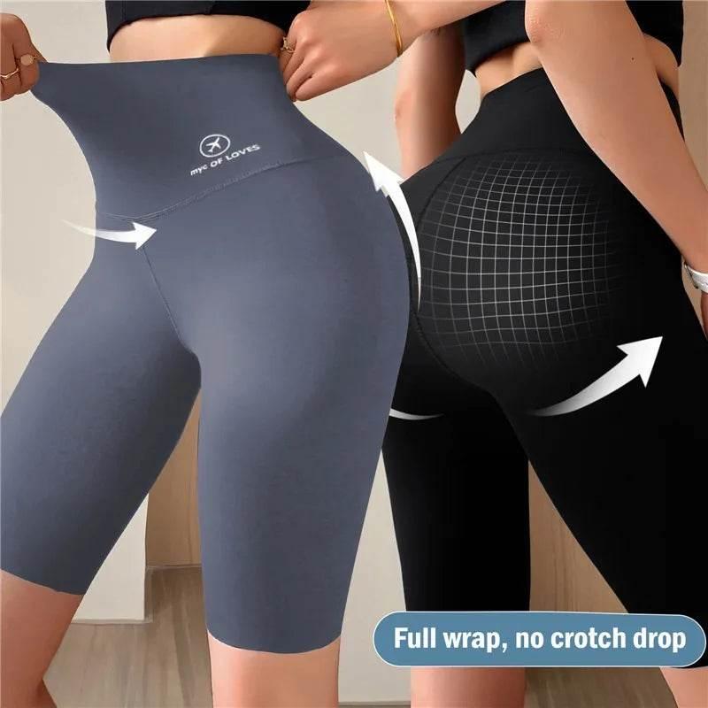 Sports Short Leggings Gym Fitness Push Up Shorts Women Yoga Slim Fit Half Pants Elastic High Waist Summer Thin Workout Tights - Empire P.E