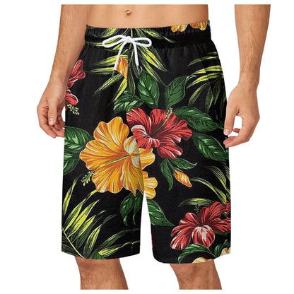 Men's Leaf Printed Sports Shorts