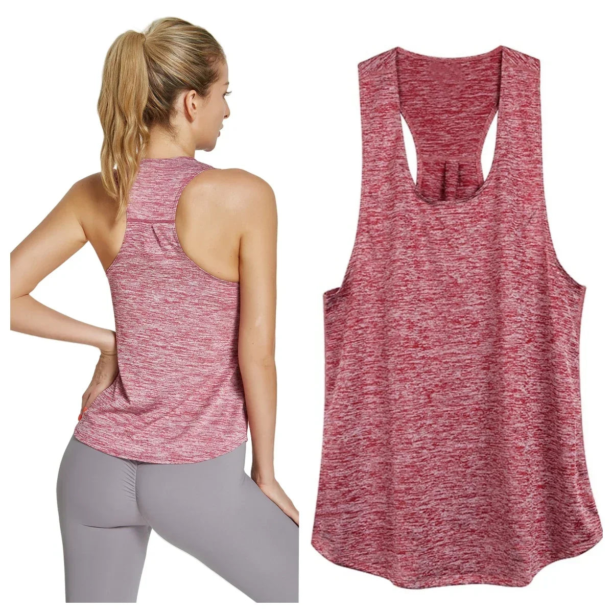 Women's Solid Wrap Back Sports Tank Tops - Empire P.E