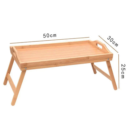 Bamboo Bed Tray Table with Folding Legs Handle - Empire P.E