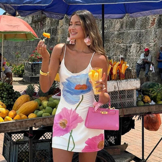 Sexy Mini Dress Women Summer New White Fashion O-Neck - Empire P.E