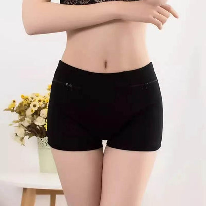 Plus Size Women Safety Short Pants Soft Boyshort Under Skirt Shorts With Zipper Pockets Breathable Theft-proof Female Underwear - Empire P.E