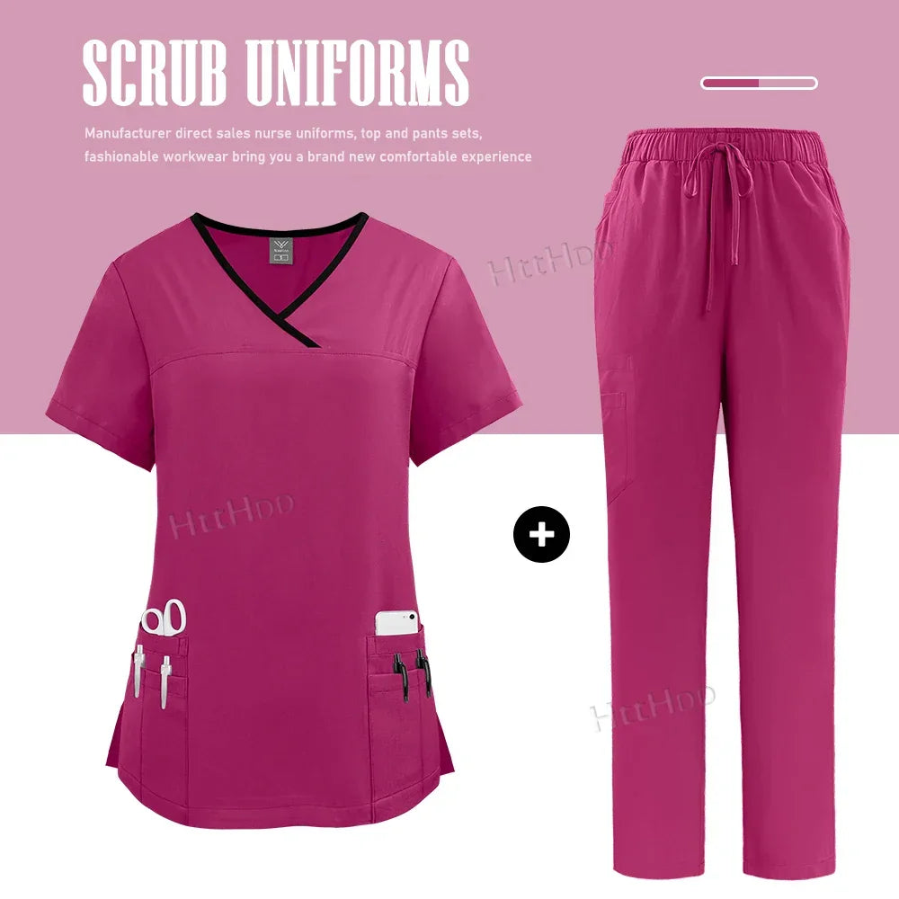 Nurse Uniform Healthcare Scrubs Set