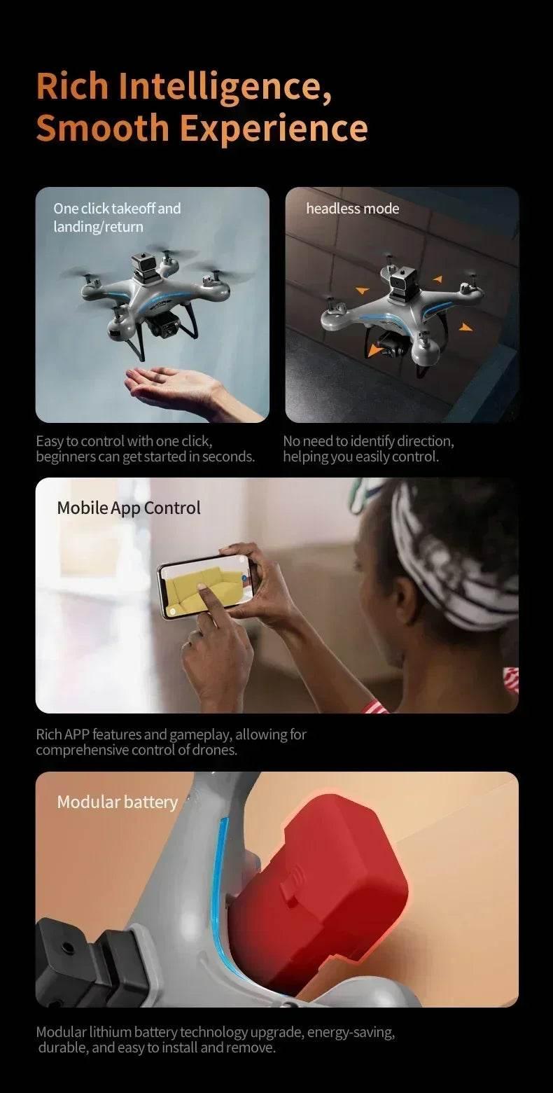 2025 KY102 Drone 8K Professional Dual Camera Brushless Quadcopter Obstacle Avoidance Optical Flow Aerial Drone RC 10000M - Empire P.E