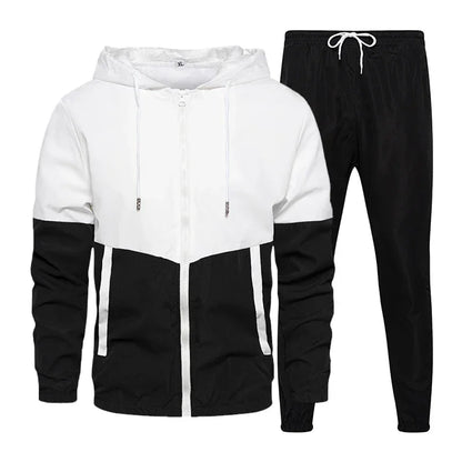 Men Tracksuit Casual Set Mens
