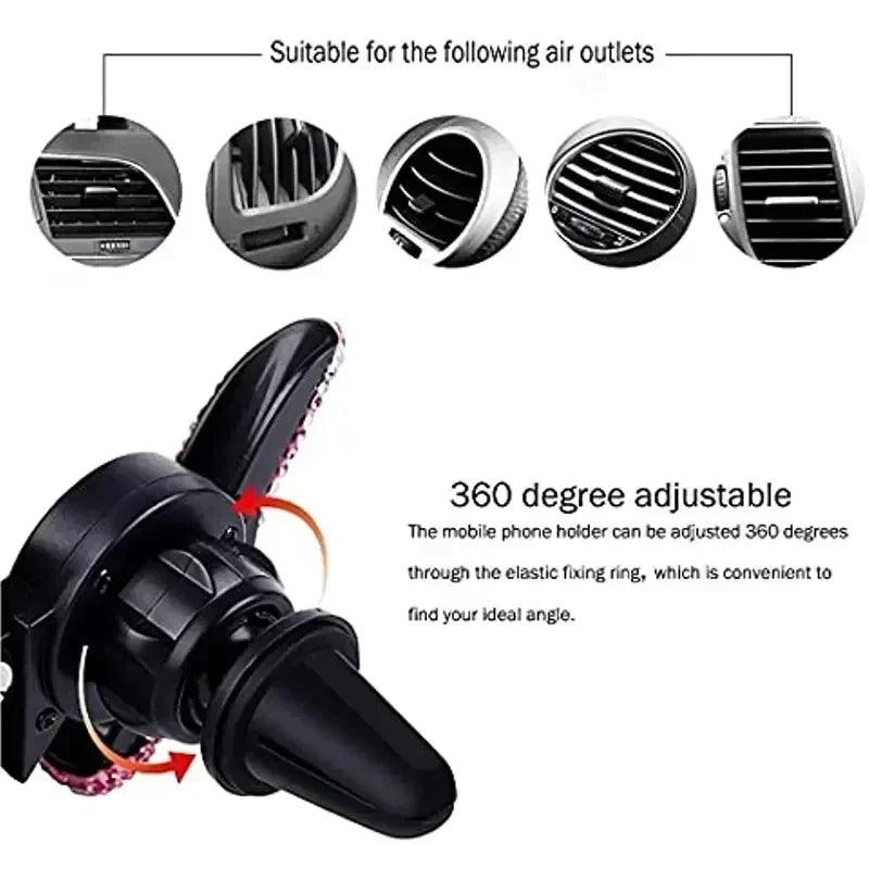 VIKEFON Universal Phone Holder Car Mount Phone Support Air Outlet Mount Clip Stable Mobil Phone Bracket Car Interior Accessories - Empire P.E