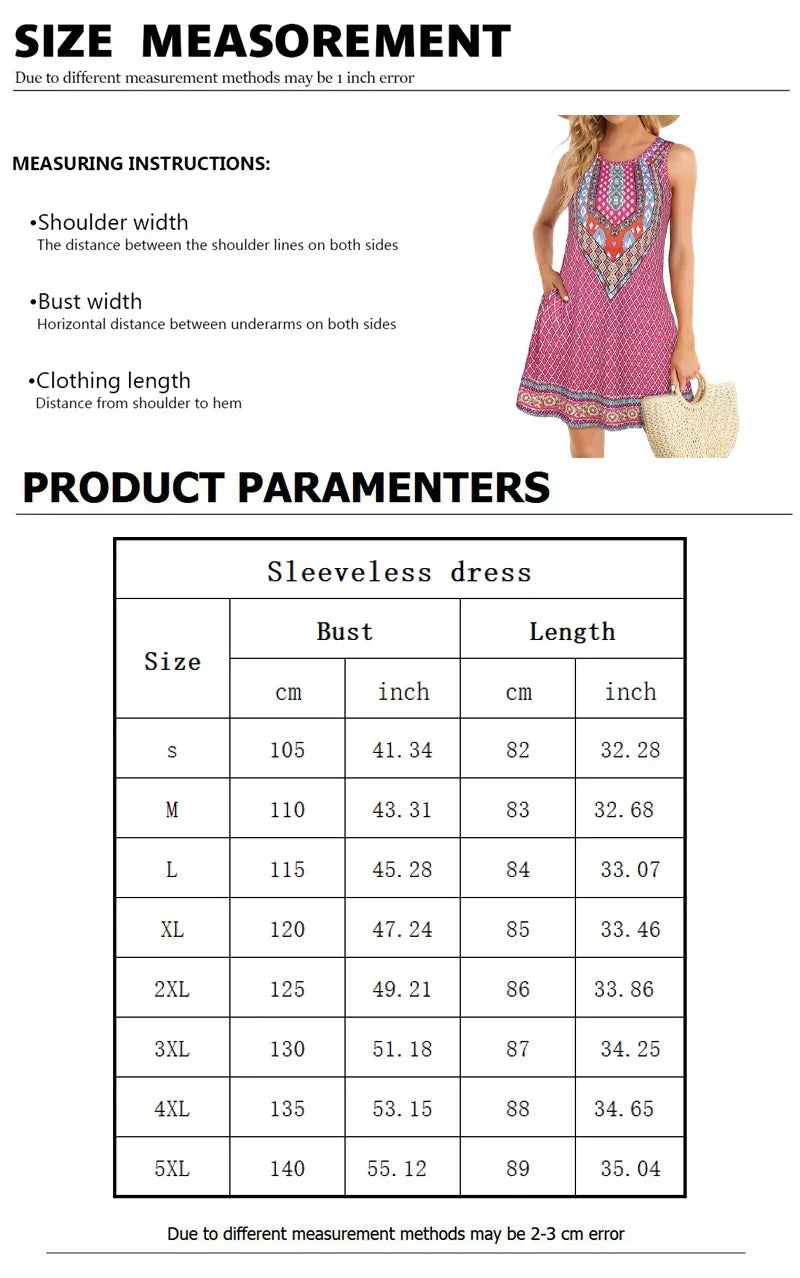 S-5Xl Colorful Printed O Neck Long Dress - Empire P.E