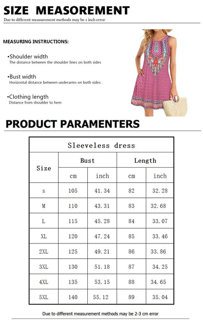 S-5Xl Colorful Printed O Neck Long Dress - Empire P.E