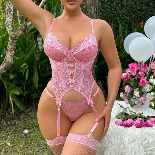 Sexy Lingerie Woman Lace Transparent Erotic Underwear Brief Sets - Empire P.E