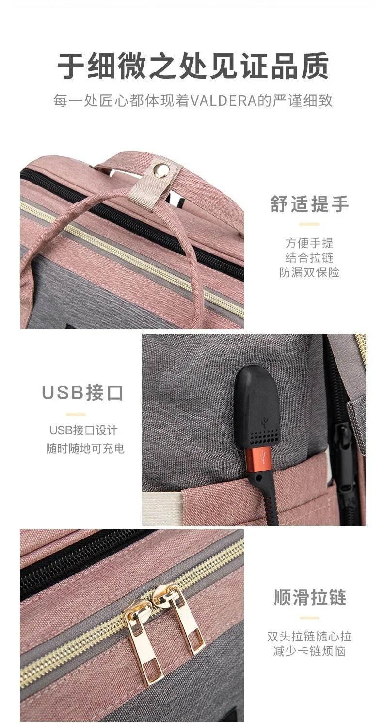 New Multifunctional Mother and Baby Bag Mom Bag Bottle Backpack Folding Sleeping Changing Bag Diaper Backpack - Empire P.E